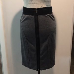 BCBGMAXAZRIA Pencil Knit Skirt Grey/Black size S
